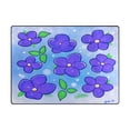 thumbnail image 3 of Purple Blossoms 63''x48'' Plush Memory Foam Bath Mat, Soft, Absorbent, Non Slip, Durable, 3 of 7