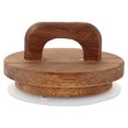 thumbnail image 1 of ColoMX Tapas herméticas de madera para tarros con sello de silicona: tapas de vidrio de boca ancha de 7,6 x 7,6 cm con asa, a prueba de fugas, reutilizables, para enlatar., 1 of 7