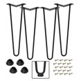 thumbnail image 1 of 4 Pack Hairpin Legs - Metal Table Legs - Black Hair Pin Legs for DIYs - Coffee Table Legs - Bench Legs - End Table Legs - Stool Legs - Modern Table Leg - Desk Leg, 1 of 4