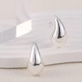 thumbnail image 4 of Chunky Gold Hoop Earrings For Women, Lightweight Waterdrop Hollow Open Hoops Earrings Fashion Jewelry For Women Girls----Silver--Product code 77071 Silver, 4 of 5
