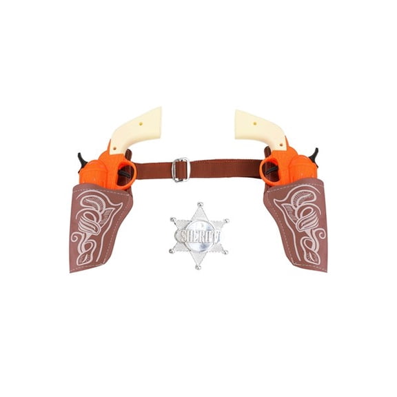 Western Costume Double Holster and Toy Gun Set | Cowboy Accessories