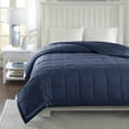 Home Essence Prospect Navy Lightweight Down Alternative Blanket with