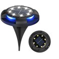 thumbnail image 1 of Luz solar de suelo 12 luces solares LED (8 luces principales 4 luces laterales) Luz de suelo brillante impermeable para exteriores mejorada con energía solar para patio de pasarela Wmkox2370yii hfskjfh2363, 1 of 4