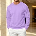 thumbnail image 5 of YNGKMEA Men's Crewneck Sweatshirt Loose Solid Color Long Sleeve Pullover Casual Crewneck Shirts, 5 of 6
