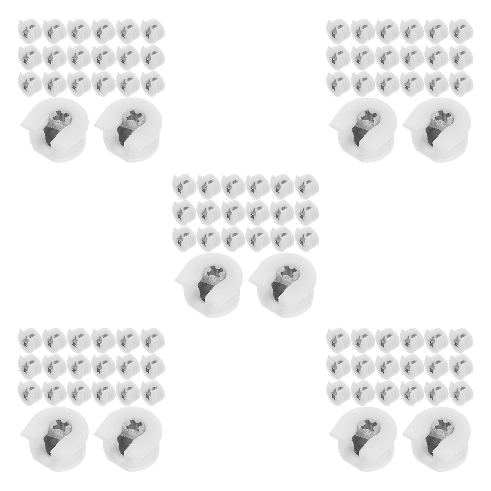 Masteelf WORGEOUS 100 PCS Furniture Fasteners Invisible Peg Cabinet Connectors Set Shelf Locks Hardware Parts Hidden Drawer Connecting Nut