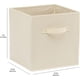 thumbnail image 4 of Basics - Cubos de almacenamiento plegables de tela con asas, 10.5 x 10.5 x 11 pulgadas, color beige, paquete de 6, 4 of 15