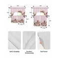 thumbnail image 6 of Pink Pumpkins Thanksgiving Kitchen Curtains Sets 36 Inch Length with Valance, Fall Squirrel Flowers Rustic Swag Valances and Tiers Curtain Set Drapes Swag Curtains for Living Room, Bathroom, Bedroom, 6 of 6