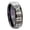 Black Polished Dome, variant on Tungsten Roman Numeral 8mm Glossy Black Polished Dome Men Ring