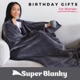 thumbnail image 2 of Manta portátil Super Blanky gris oscuro para mujeres y hombres, 2 of 8