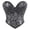 Silver, variant on Silver Corset Tops For Women V Neck Push Up Boned Court Style Waist Cincher Bustier Tight Fit Waist Cinching Outerwear Body Shaper Top Bustier Top XS