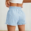 thumbnail image 4 of Aloohaidyvio Women's Plaid Boxer Shorts Summer Casual Gingham Shorts with Pockets, 4 of 7