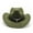 Army Green, variant on Women's Vintage Curved-Brim Jazz Hat | Suede Material, Embodies Western Flair and British Elegance,,One Size