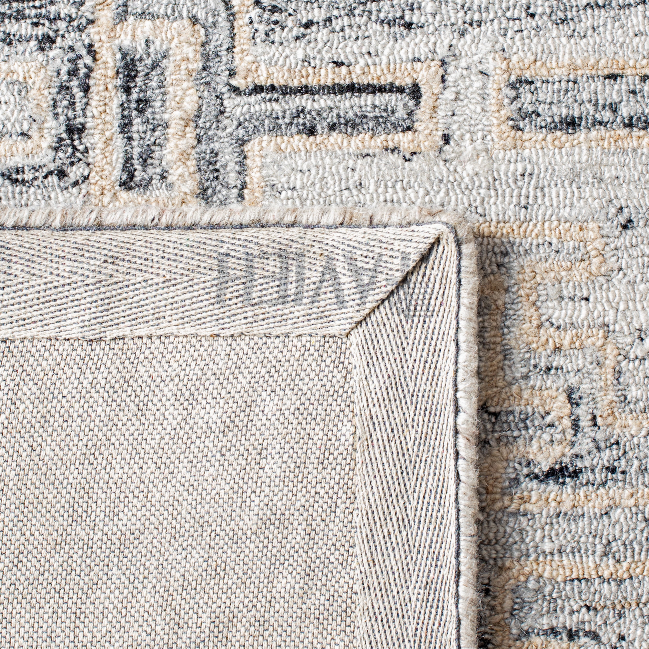 SAFAVIEH Abstract Edvin Abstract Runner Rug, Ivory/Black, 2'3" x 8'