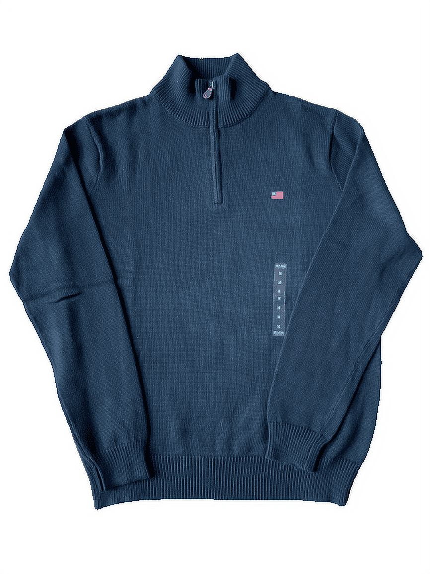 Polo Ralph Lauren AVIATOR NAVY Jersey Quarter-Zip Pullover Sweater 