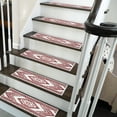 thumbnail image 1 of SussexHome Memorial Design 9" X 28" Stair Treads - 150 % Cotton Anti-Slip Carpet Strips for Indoor Stairs-Easy to Install Stair Treads with Double Adhesive Tape-Safe, Extra-Grip, 15-Pack-Maroon, 1 of 8