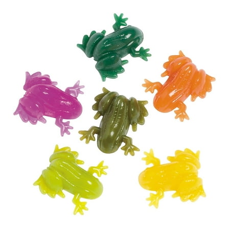 Vinyl Realistic Sticky Splat Frogs Party Pack (48 Piece), With a sticky vinyl texture, these Realistic Sticky Frogs make a delightfully devilish way to creep.., By Fun