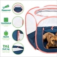 thumbnail image 3 of Corral Portátil para Perros y Tienda para Gatos Furhaven Azul Marino Mediano, 3 of 9