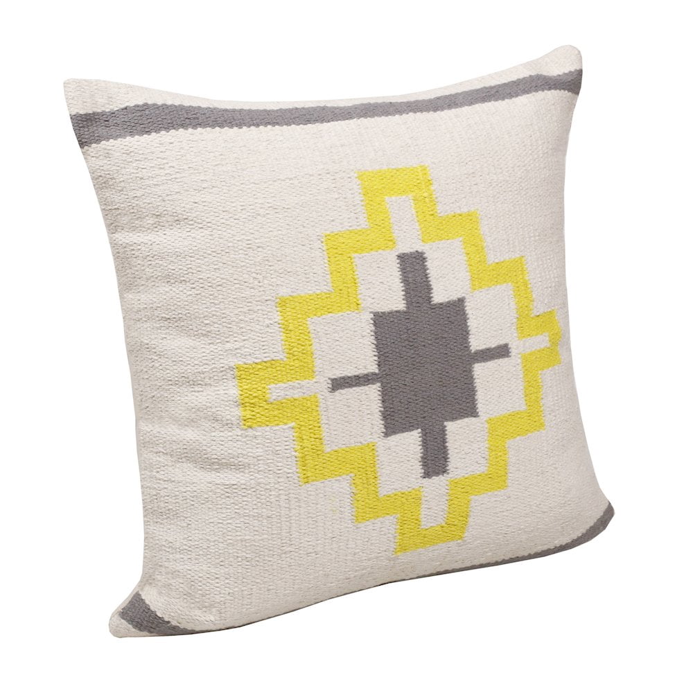 LR Home Apollo Cotton Poly Filled Pillow in Gray/White, 20" x 20"