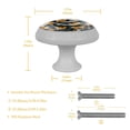 thumbnail image 4 of 4PCS Round Sloth Hanging Cabinet Fluorescence Knob Glowing in the Dark Furniture Drawer Pulls Handle with Screws, 4 of 5