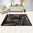 thumbnail image 3 of SKYSONIC Musical Instrument Lightweight Carpet Mats Area Soft Rugs Floor Mat Doormat Decoration for Rooms Entrance 36x24 inch, 3 of 6
