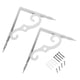 thumbnail image 5 of Soportes de estante resistentes con tornillos Soporte flotante de hierro fundido 2x Estante de pared Blanco 140x110mm, 5 of 8