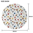 thumbnail image 6 of White Baseball Elements Pattern Round Tablecloth 60"x60",Wrinkle Wipeable Table Cloth for Kitchen Dining Room Picnic Patio Party, 6 of 6
