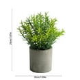 thumbnail image 3 of Mini Faux Potted Plant - 5.1"x5.1" Plastic Tabletop Greenery for Home/Office Decor, 3 of 6