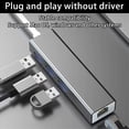 thumbnail image 4 of NARABB 4 In 1 USB C Hub USB Docking Station Alloy With 100Mbps Ethernet Ports + 3 USB 3.0 Ports Works For And M-a-c Laptop, 4 of 9
