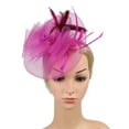 thumbnail image 4 of LEKODE Hair Feathers Clip in Tea Hats for Women 2025 Feather Hair Clip Fascinator for Women Tea Party Hats for Women Fasteners Hats for Women Feather Headpiece Hot Pink One Size, 4 of 7