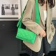 thumbnail image 3 of Bolsa De Hombro Bolso bandolera acolchado con hilo bordado de rombos para mujer (verde) Ehuebsd Para Estrenar, 3 of 6