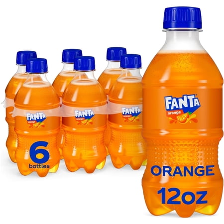 Fanta Orange Soda Pop, 12 fl oz, 6 Pack Bottles