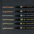 thumbnail image 5 of Homerr Mirror Chrome Pen Mirror Effect Marker Metal Chrome Paint Marker Golden Waterproof Model Painting DIY Art Projects Reflective Permanent Metallic Liquid Marker, 5 of 7