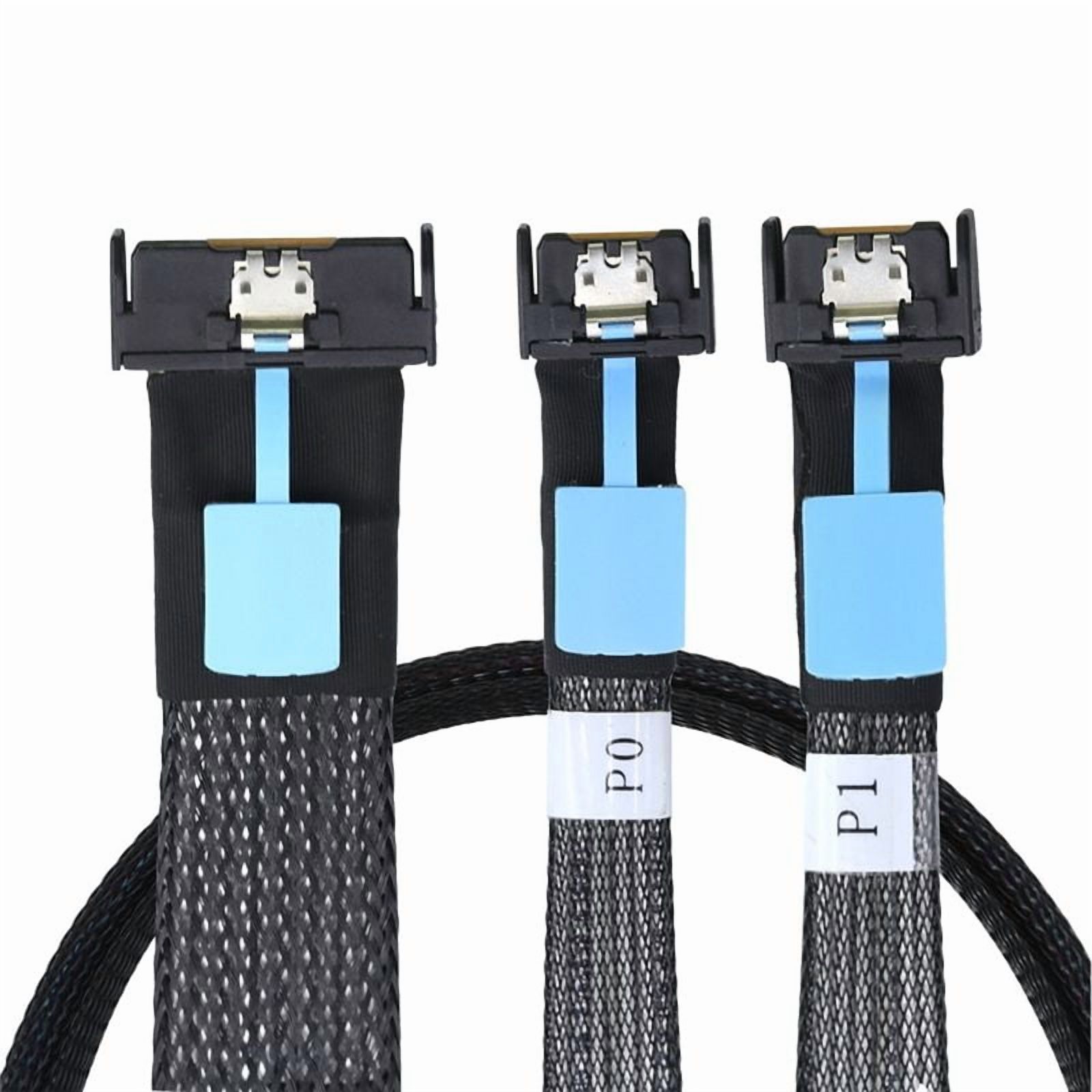 Gen5 MClo X8 Adapter Cable Gen5 MCIO X8 to Dual MCIO X4 Server Cable for PC SATA 3.0 U.2 Oculink Pcie Sata Cable 1M