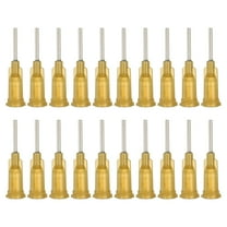 17Ga Dispensing Needles, 52PCS 1/2 Inch Industrial Blunt Tip Dispensing Needle Syringes with Luer Lock Needle for Refilling Liquid Inks Adhesive Glue Oil,Yellow