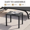 thumbnail image 3 of Crestlive Products Outdoor Side Table, 18" x 13.7" Aluminum Rectangular Patio Small End Table, All-Weather Patio End Table, Black, 3 of 5