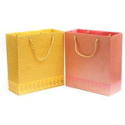 Desi Favors Handmade Carry Bags | Handmade Paper Gift Bag Durable and Attractive Design | Indian Return Gift Bags, Desi Weddings, Diwali, & Tambulam Gift Bags | 8x7.5 Inch (Pack of 8)