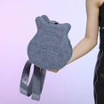 thumbnail image 3 of Jiibva Guitar Shaped Shoulder Bag Women Y2K Trendy Wide Strap Messenger Bag Ladies Luxury PU Leather Handbag, 3 of 7