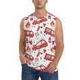 thumbnail image 1 of Fotbe Fire Truck Men's Camiseta sin Mangas Estampada para Hombres, Playera Casual para Gimnasio, Entrenamiento, Playa-3X-Large, 1 of 7