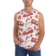 thumbnail image 1 of Fotbe Fire Truck Men's Camiseta sin Mangas Estampada para Hombres, Playera Casual para Gimnasio, Entrenamiento, Playa-Medium, 1 of 7