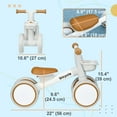 thumbnail image 3 of Qaba Baby Balance Bike, Toddler Balance Bike with Adjustable Seat, Brown, 3 of 10