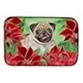 thumbnail image 3 of Carolines Treasures CK1365DDM Fawn Pug Poinsettas Dish Drying Mat, 3 of 4