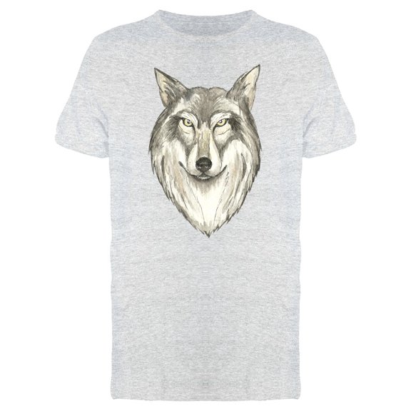 Forest Wolf Portrait Pencil Art Tee Men's -Image by Shutterstock