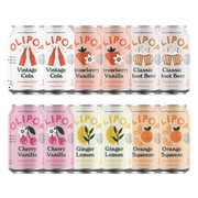 Olipop Prebiotic Soda Pop, Sampler Variety Pack, High Fiber, 12 fl oz 12 Pack