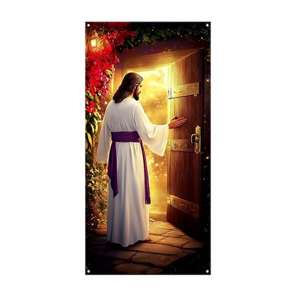 Cortina de puerta de Pascua, cubierta de puerta con conejito de Pascua, decoración para fiestas de Pascua