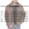 thumbnail image 7 of ZUKMRJPC Men's Vintage Faux Fur Coat Zipper Lapel Warm Soft Comfy Winter Cardigans Coats Long Sleeve Loose Fit Lapel Thick Jacket, 7 of 7