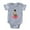 Heather Grey, variant on CafePress - Boxer Valentine - Cute Infant Baby Football Bodysuit