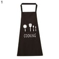 thumbnail image 1 of OUSITAID Cutter Fork Print Apron Water Oil Stain Proof Kitchen Cooking Baking Clean Gown, 1 of 8