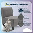 thumbnail image 4 of Serta Copenhagen Tufted Slipper Chair, Polyester Woven Fabric, Sinuous Spring Cushion Seat Gray, 4 of 10