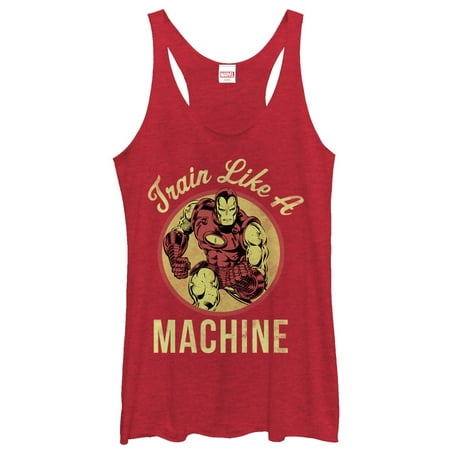 Marvel Women's Iron Man Train Like a Machine Racerback Tank Top