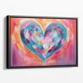 thumbnail image 2 of Chromatic Heartbeat Fusion - Black Framed Canvas Print Wall Art | 48" W x 32" H, 2 of 6